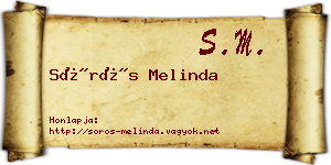 Sörös Melinda névjegykártya